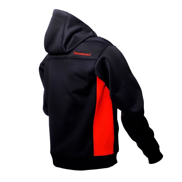 HYBRID HOODY BLACK/RED | Megabass - メガバス オンラインショップ